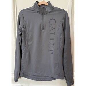 Women's 1/4 Zip Top Elevate Equestrian Active Gray Shirt Small Caltech GALLUP